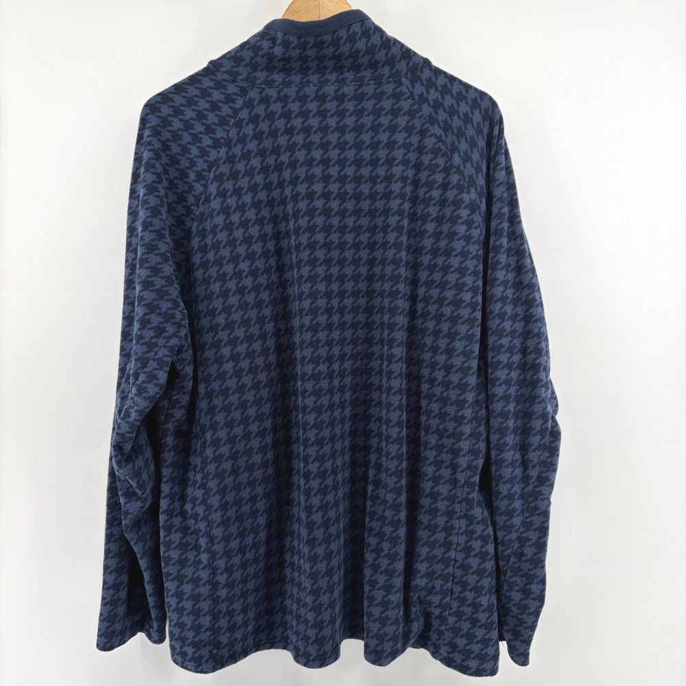 Columbia Womens 2X Fleece Quarter Zip Pullover Blue Houndstooth - Picture 4 of 9